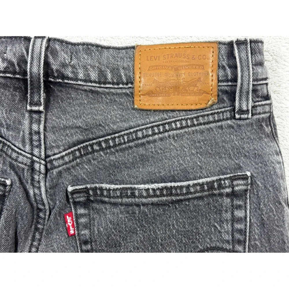Levi's Womens Ribcage Straight Ankle Grey Denim Jeans 27 Meas: 27x28